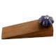 2 Pieces Dark Purple Crackle Ceramic Wooden Door Stopper